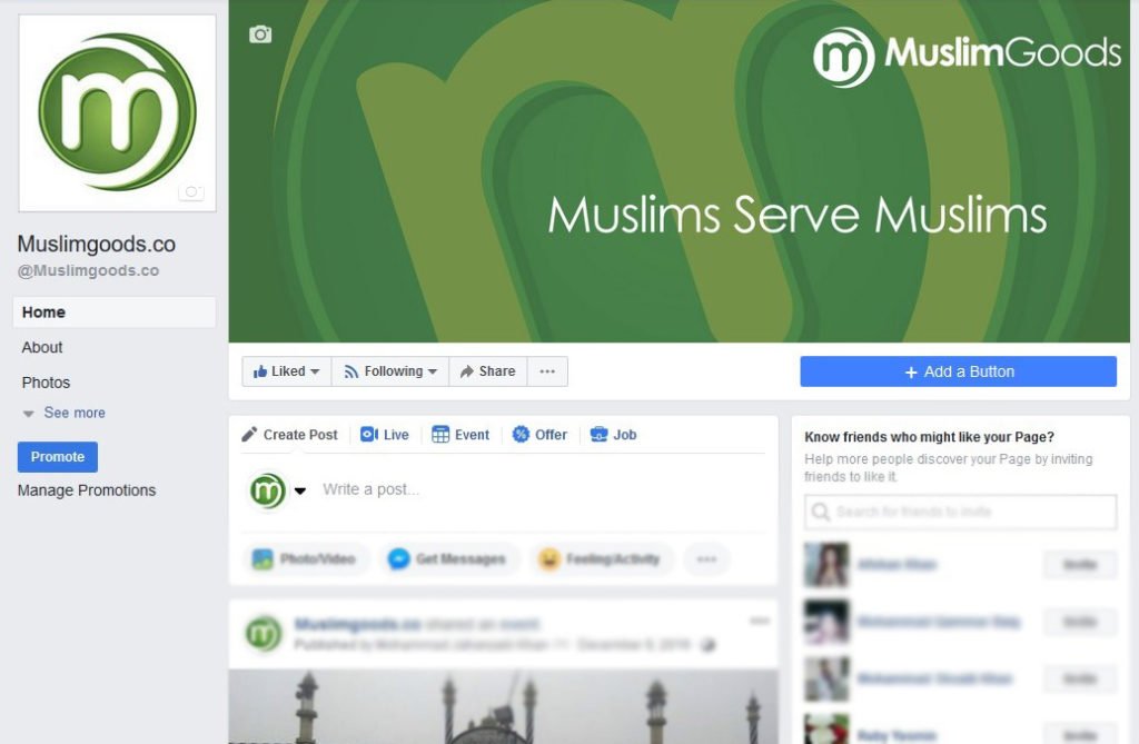 Muslim Goods - Social Media Marketing